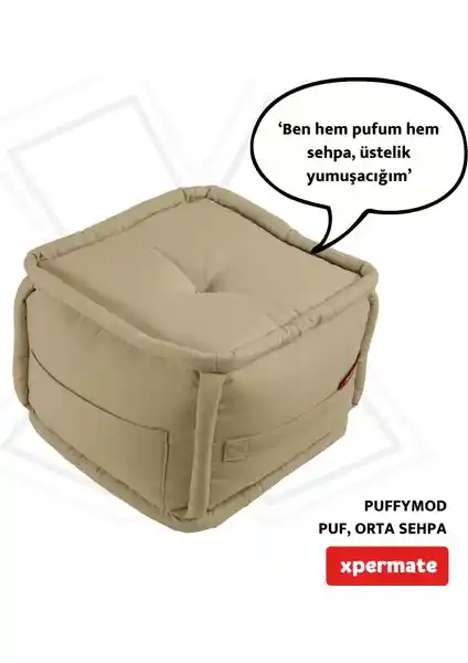 Xpermate X Permate Puffymod Dekoratif Kare Puf Şıklık ve Konfor Sunan Modern Tasarım