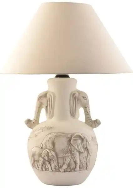 Yalılı Seramik Filli Kulplu Krem Abajur: Zarif ve Fonksiyonel İç Mekan Aydınlatma Seçeneği