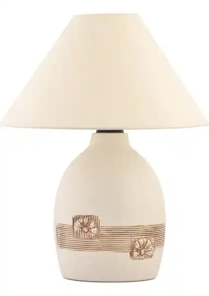 Yalılı Seramik Menekşe Seramik Krem Abajur: Estetik ve Fonksiyonellik Bir Arada