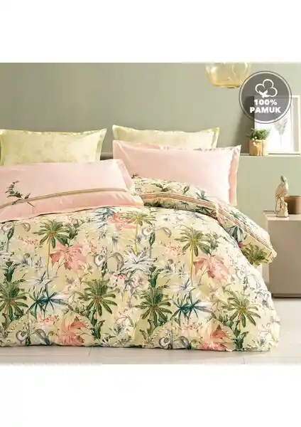 Yataş Bedding Freya Çift Kişilik Ranforce Nevresim Takımı Adaçayı Rengi