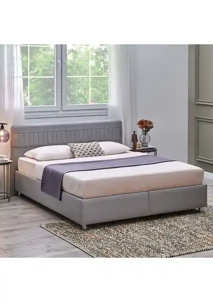Yataş Bedding Nano Başlık Somni Baza Set Gri Modern Yatak Odası Çözümü