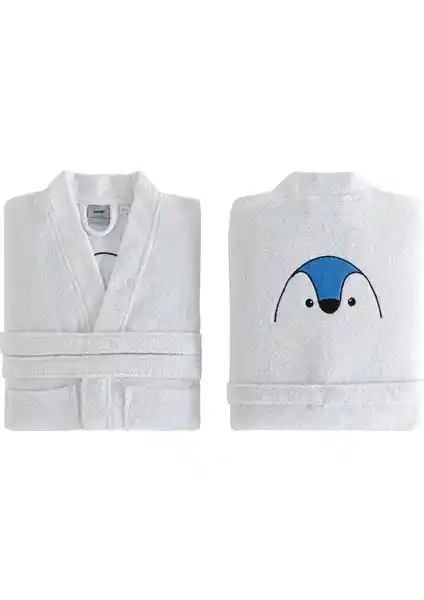 Yataş Bedding Pingu Kimono Yaka Bornoz Çocuklar İçin Şık ve Konforlu Banyo Giyim Ürünü