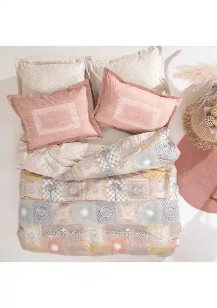 Yataş Havanna Tek Kişilik Ranforce Nevresim Seti Gül Kurusu Modern ve Estetik Tasarım