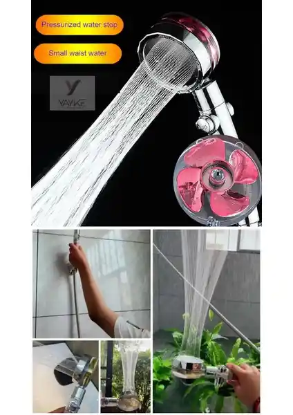 Yayke 360 Derece Dönebilen Açık-Kapa Su Tasarruflu Pervaneli Duş Başlığı Özellikleri