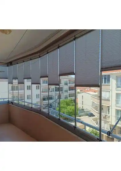 Yazar Home Katlanabilir Cam Balkon Perde Gri Modern ve Kullanışlı Tasarım