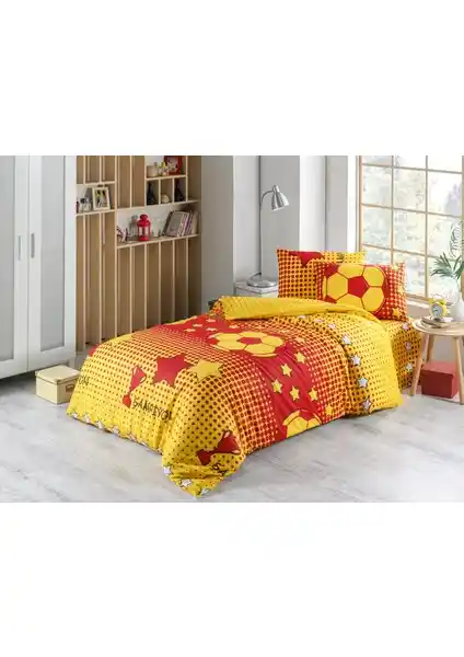 Yeni Ev Taraftar Tek Kişilik Nevresim Seti: Canlı Renkler ve Yüksek Konfor Sağlar