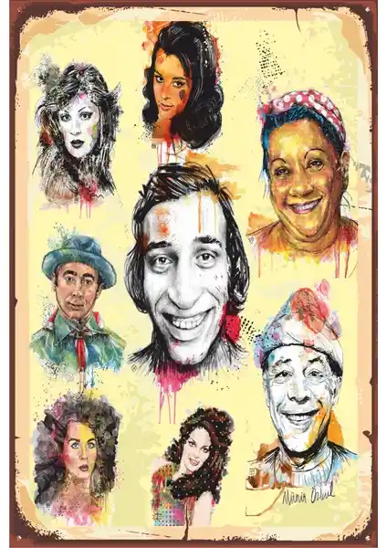 Yeşilçam Retro Vintage Ahşap Poster ile Evinize Sanat ve Nostalji Katın