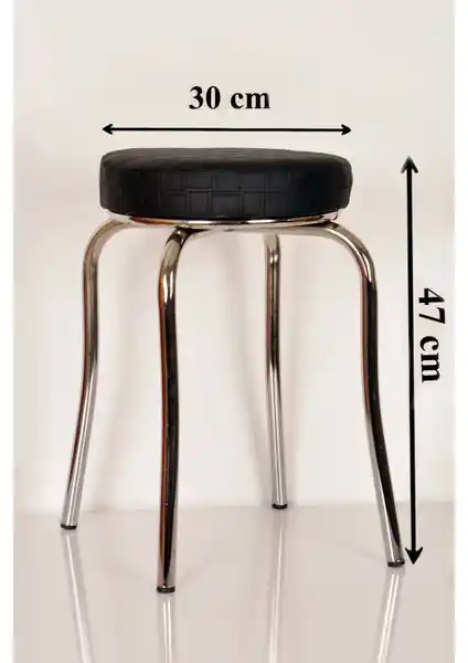 Yılmaz Masacılık Siyah Metal Mutfak Taburesi Modern ve Dayanıklı Tasarım Özellikleriyle