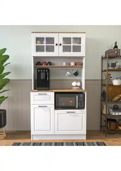 Yılz Elegance Çok Amaçlı Camlı Kahve Köşesi Dolabı Modern Tasarım ve Dayanıklılık