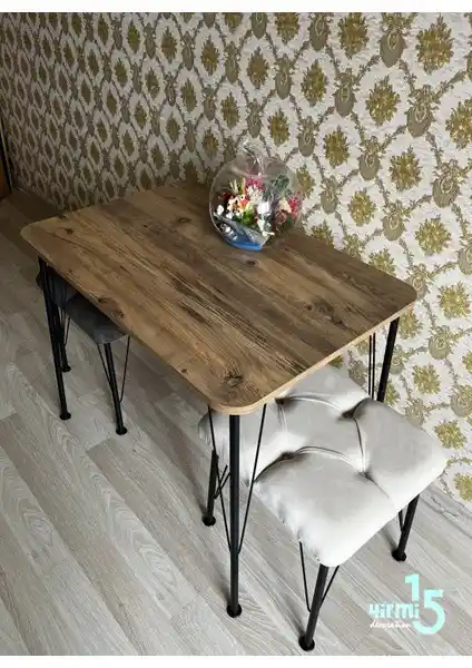 Yirmi15 Metal Ayaklı Eclipse Masa 60x90 cm Modern ve Dayanıklı Tasarım