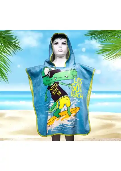 Yorka Tasarımlı Çocuk Bornoz ve Panço Seti Renkli ve Çok Amaçlı Kullanım için