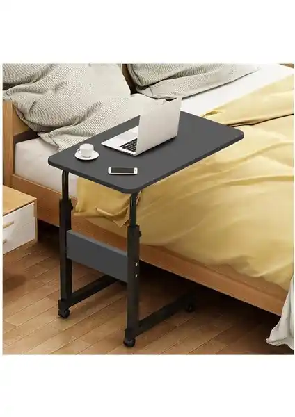 Yükseklik Ayarlı Laptop ve Servis Sehpası Antrasit Modern Tasarım ve Ergonomik Özellikler