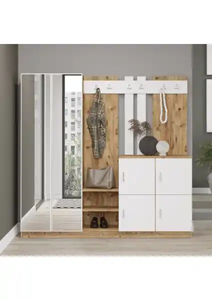 Yurudesign Gibson Vestiyer Portmanto ve Ayakkabılık Modern ve İşlevsel Tasarım