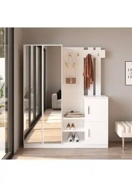 Yurudesign Visor Vestiyer Portmanto Beyaz: Modern ve Şık Tasarım ile Fonksiyonellik