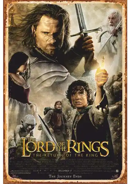 Yüzüklerin Efendisi Retro Vintage Poster ile Evinize Nostaljik ve Şık Bir Dokunuş