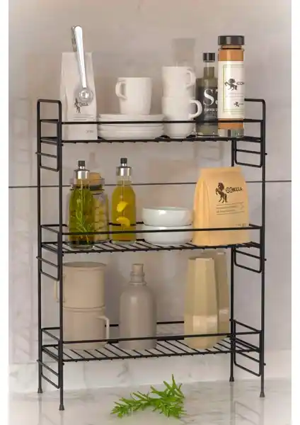 Zabata 3 Katlı Mutfak Rafı Modern Tasarımıyla Çok Amaçlı Kullanım İmkanı Sunar