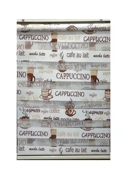 ZebraEvim Kahve Cappucino Desenli Zebra Perde: Modern, Dayanıklı ve Kolay Montajlı Tasarım