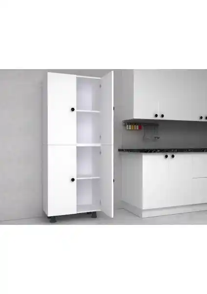 Zerka Concept 4 Raflı Çok Amaçlı Dolap Modern ve Dayanıklı Depolama Çözümü