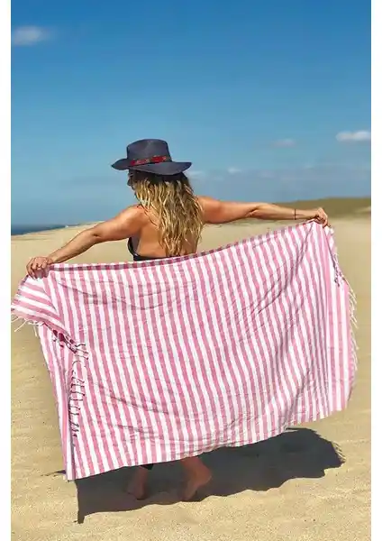 Zeynep Tekstil Stripe 75x150 cm Ultra Yumuşak Pamuklu Plaj Havlusu