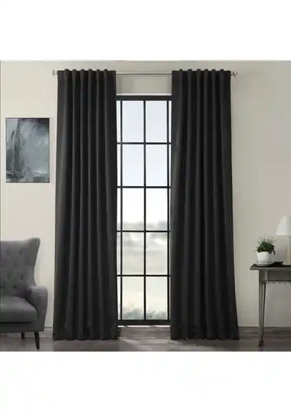 Zişan Mefruşat Siyah Blackout Güneş Geçirmez Karartma Özellikli Perde