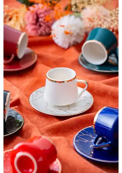 Acar Milla 6 Kişilik Renkli Porselen Kahve Fincanı Takımı Ürün Tanıtımı ve Özellikleri