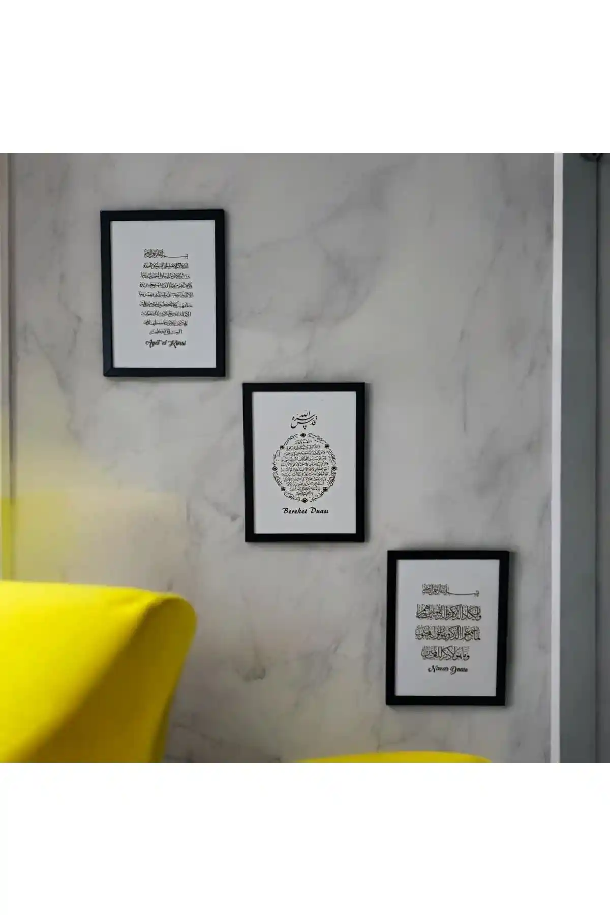 Ahşap Ayet Pano Seti 3'lü Manevi Dekoratif Duvar Süsü Türkiye Üretimi