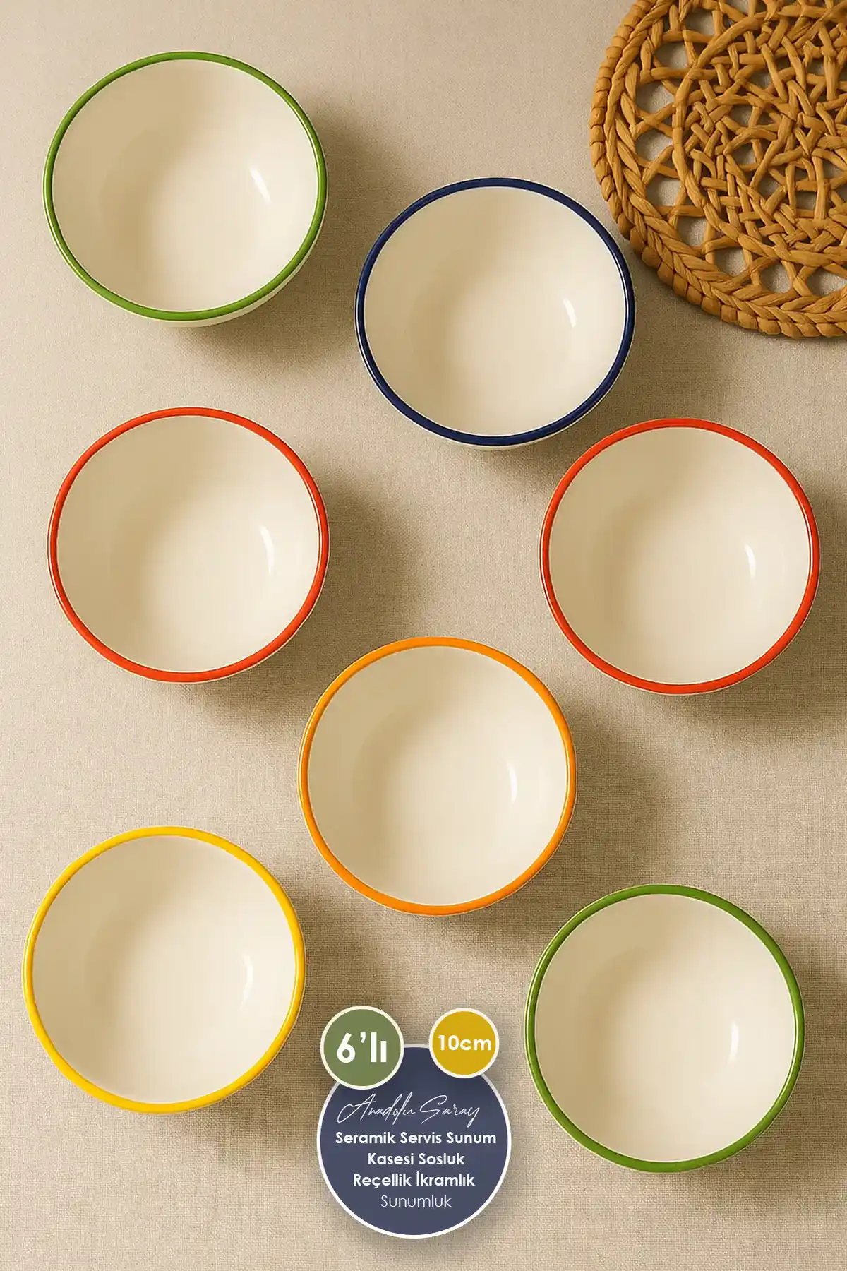 Anadolu Saray 6 Parçalık İskandinav Seramik Kase Takımı Estetik ve Fonksiyonellik Sunar