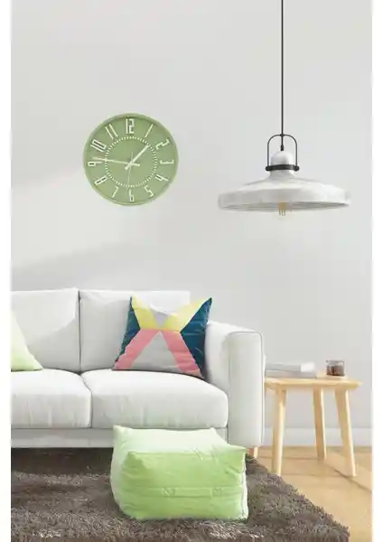 Apricity Renkli Beton Duvar Saati: Modern ve Dayanıklı Dekoratif Tasarım