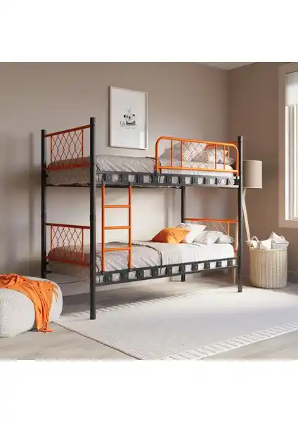 Argimo Metis Genç ve Çocuk Odası Metal Ranza: Dayanıklı ve Modern Tasarım Çözümü