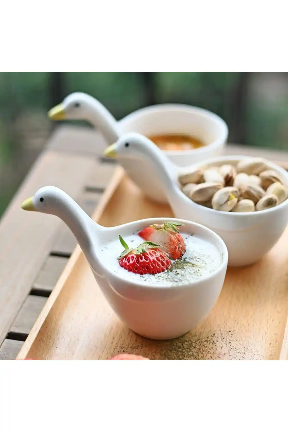 ARVALE 2'li Ördek Tasarım Handmade Seramik Servis Kaseleri Şık ve Dayanıklı Tasarım