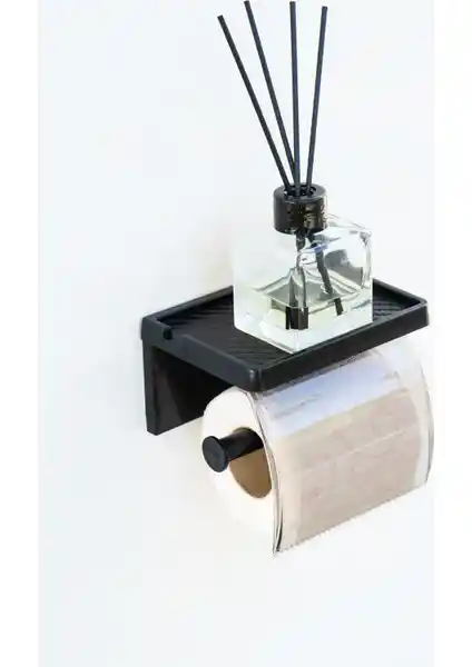 Ata Home Yapışkanlı Kapaklı Tuvalet Kağıdı Askısı Modern ve Pratik Banyo Aksesuarı