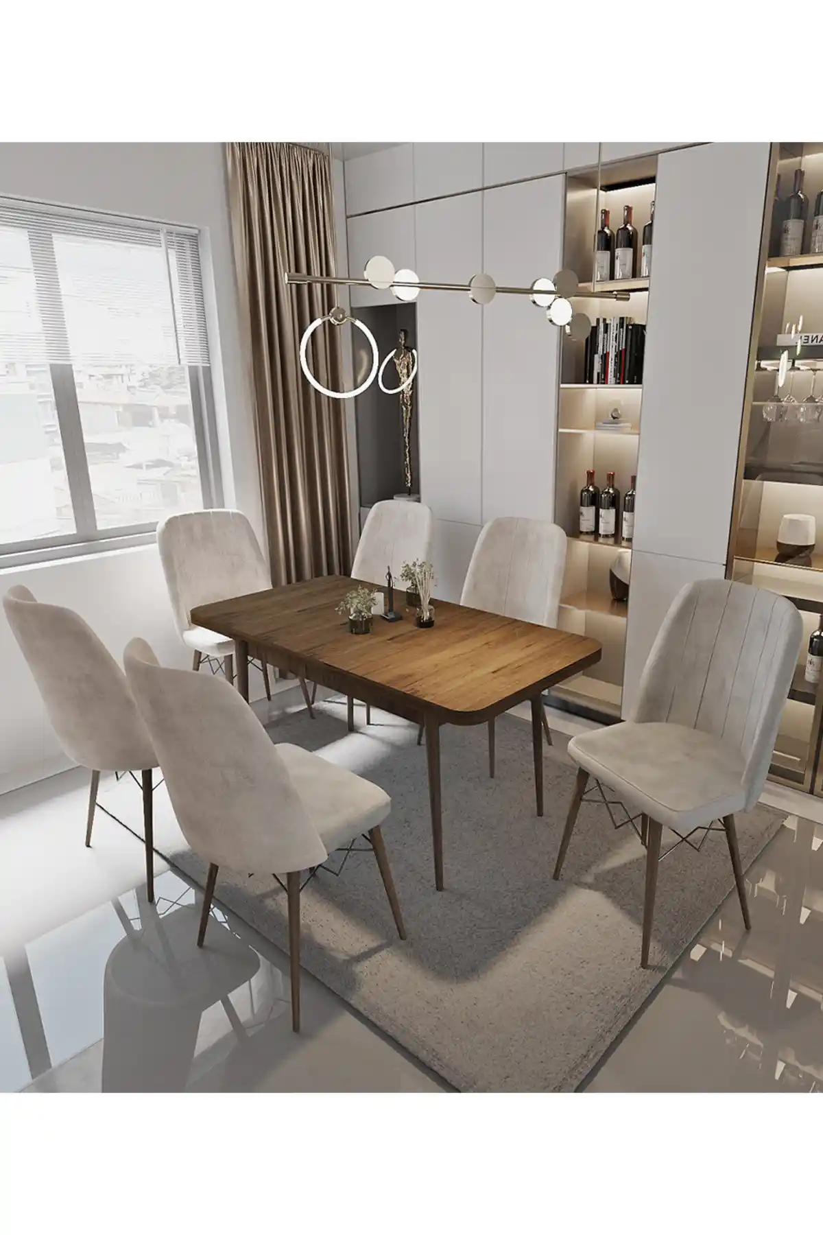 Avvio Sümela 80x130 ve 80x170 Yemek Masası Takımı Modern ve Fonksiyonel Tasarım