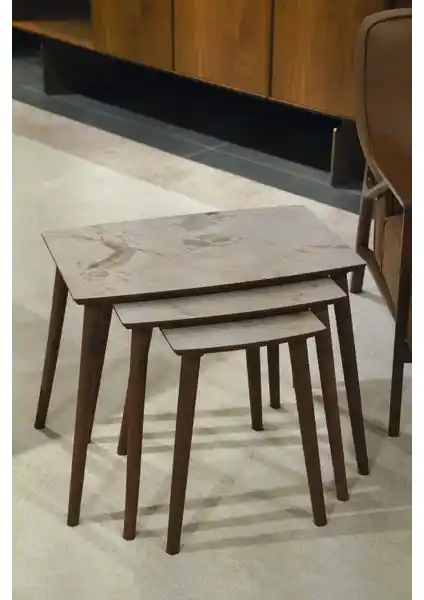 Ayge İstanbul Mola Serisi 3'lü Zigon Sehpa Modern Tasarım ve Fonksiyonellik