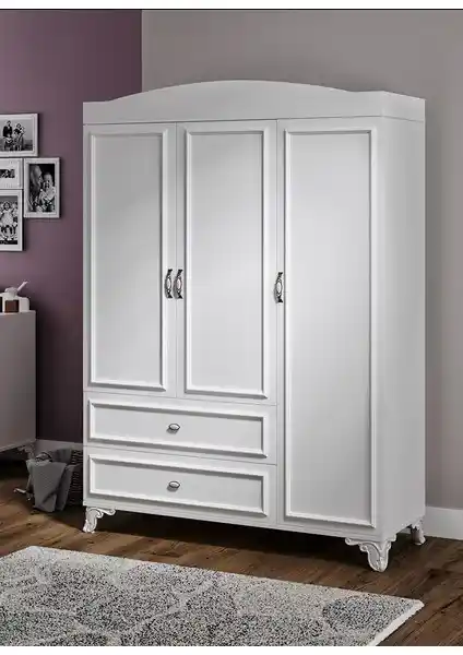 Baby Darling Lisa 3 Kapaklı MDF Dolap Modern ve Dayanıklı Depolama Çözümü