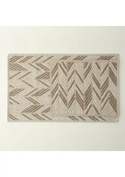 Bella Maison %100 Pamuk Corner Paspas Takımı Vizon Renkli Modern ve Sağlıklı Dekorasyon Ürünü