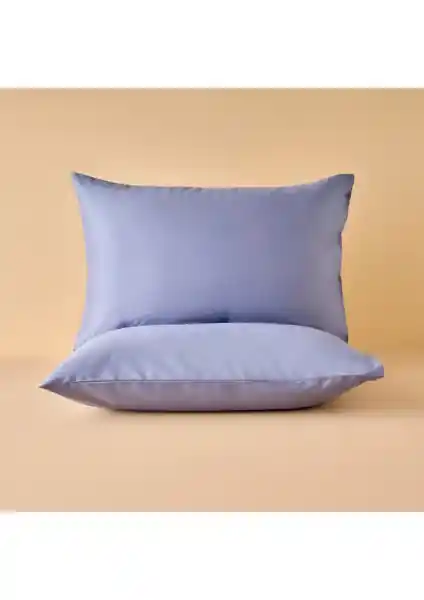 Bella Maison %100 Pamuk Saten Supreme Mavi Yastık Kılıfı 2'li Set Yatak Odası Şıklığı