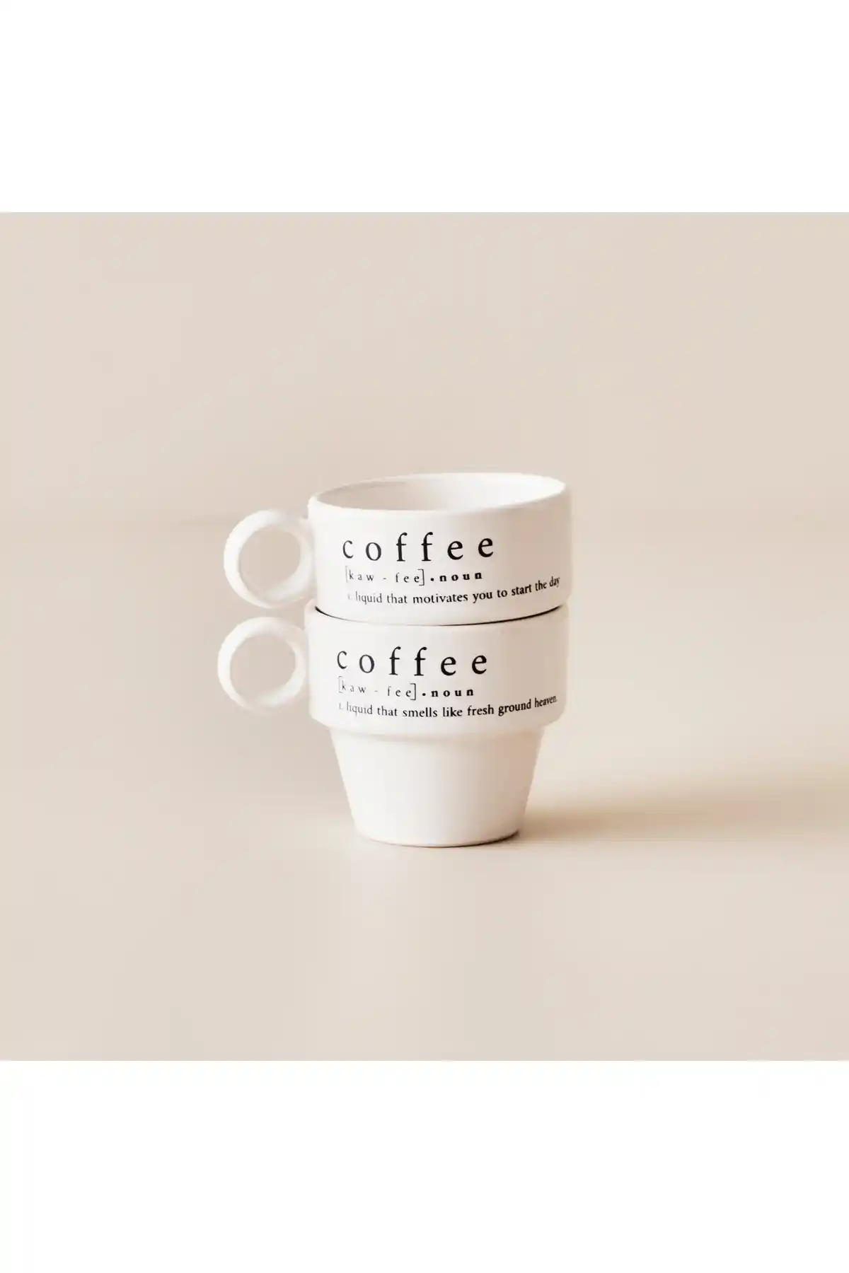 Bella Maison Coffeeaholic Seramik Espresso Seti Modern Tasarım ve Fonksiyonellik