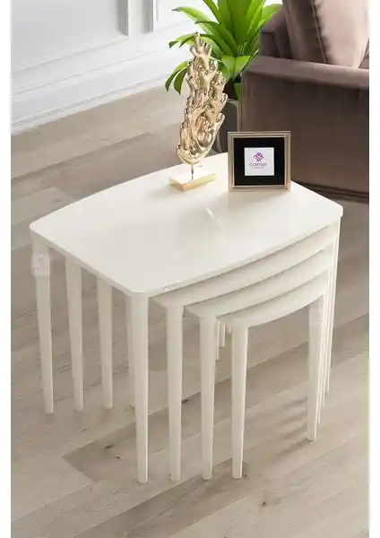 Canisa Anka Serisi MDF 1. Sınıf 4'lü Zigon Sehpa Takımı Modern ve Dayanıklı Tasarım