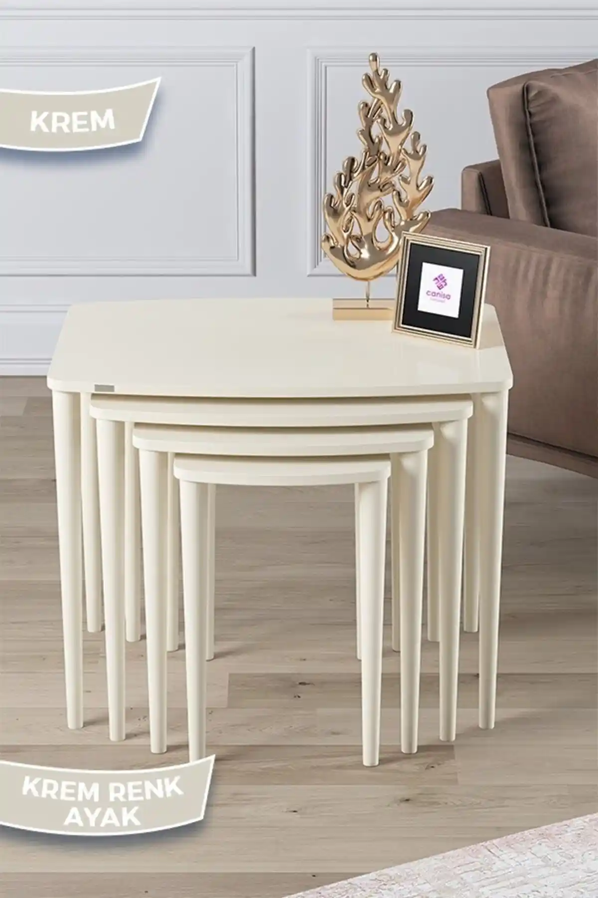 Canisa Anka Serisi Modern ve Şık Zigon Sehpa Takımı - Dayanıklı ve Kolay Montajlı