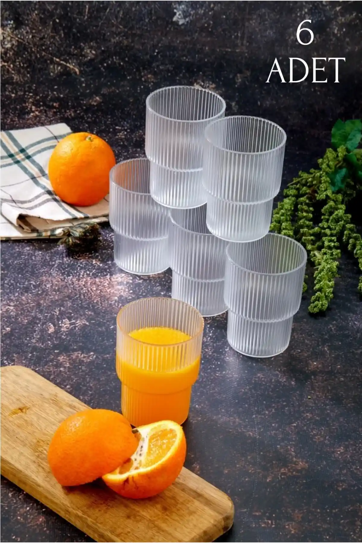 Çavdar Group 6'lı Mika Origami Bardak Seti: Şık ve Dayanıklı Plastik Bardaklar