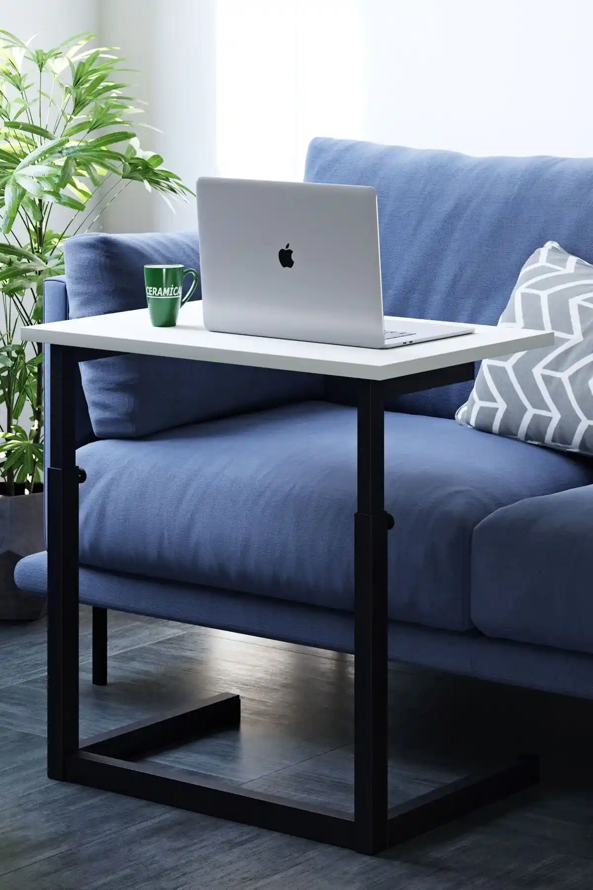 Ceramical Spa Yükseklik Ayarlı Laptop Sehpası Beyaz Modern ve Ergonomik Tasarım