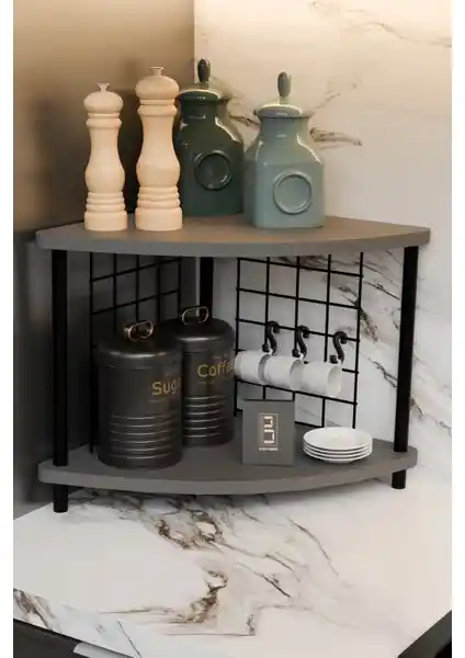 Çok Amaçlı Metal Telli Kahve Köşesi Rafı ile Mutfak ve Alanlarınızı Düzenleyin