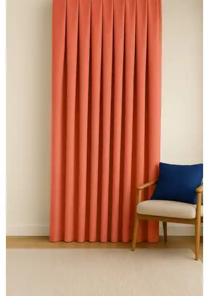 Cortibo Barcelona Kadife Dokulu Fon Perde Yavruağzı Renk ve Özellikler