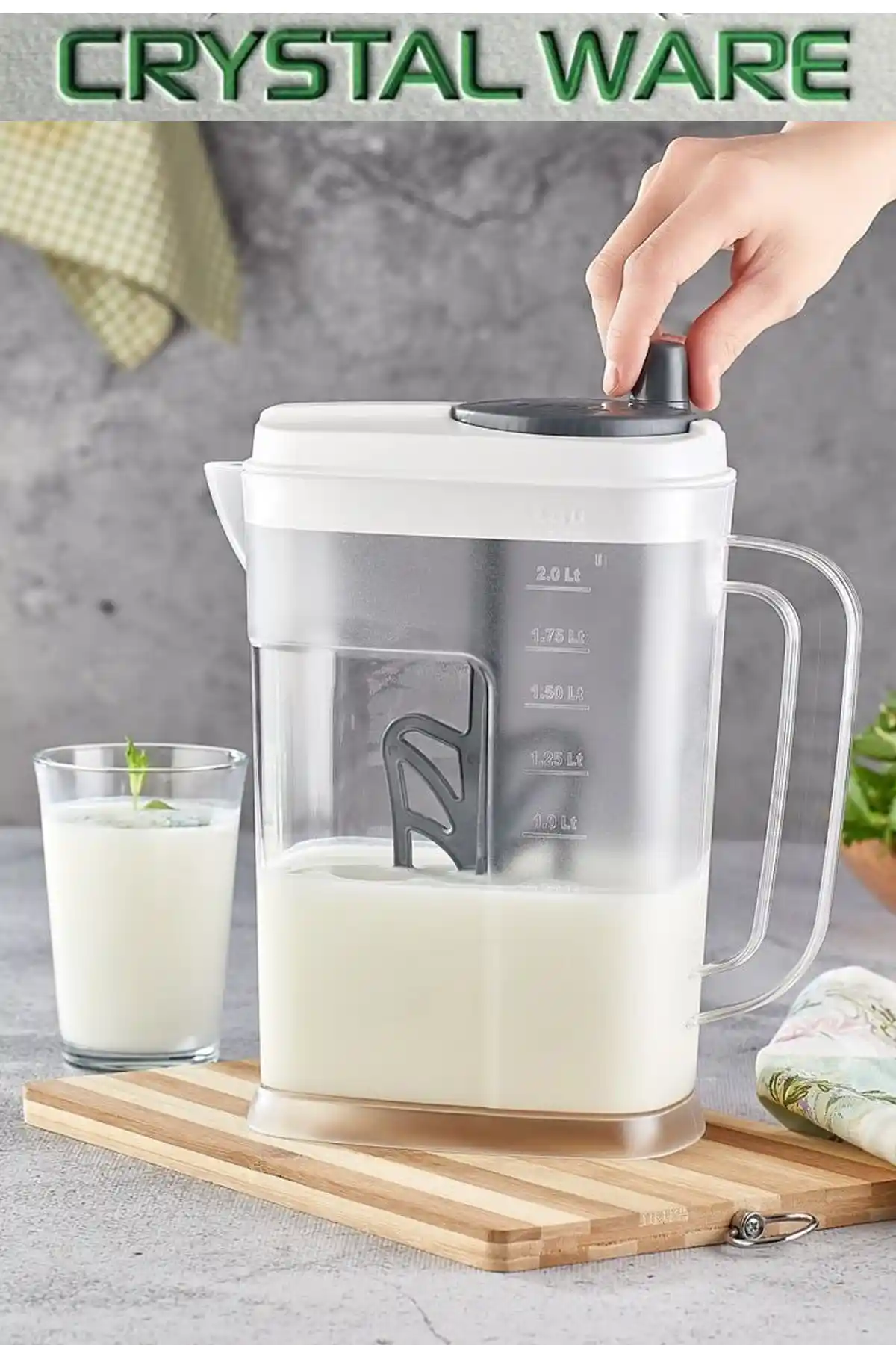 Crystal Ware Mikser Yayık Sürahi 2.2 Litre Sağlıklı ve Dayanıklı Mutfak Gereci