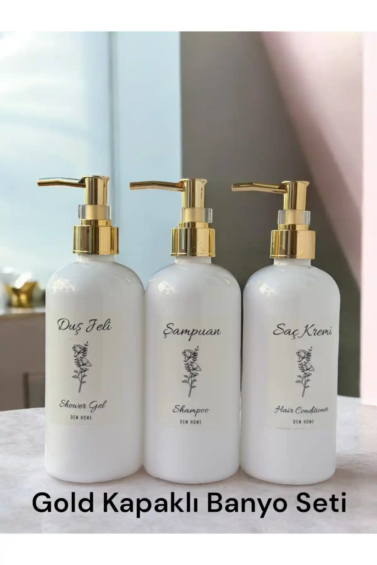 Dem Home Beyaz Plastik Şişe 3’lü Banyo Seti Estetik ve Dayanıklı Tasarımıyla Öne Çıkıyor