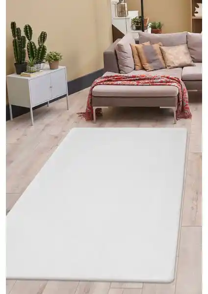 Dijidekor Beyaz Post Dokuma Halı Modern Tasarım ve Çok Yönlü Kullanım İmkanı