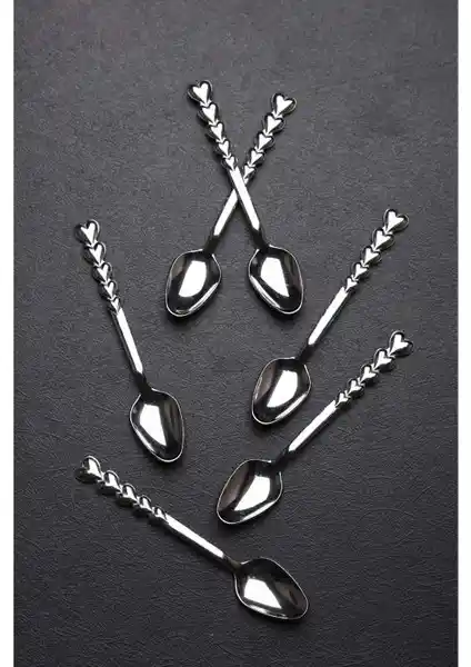 Doğuş Mutfak Lüx Çelik Kalp Çay Kaşığı Seti: Şık ve Dayanıklı Mutfak Gereçleri