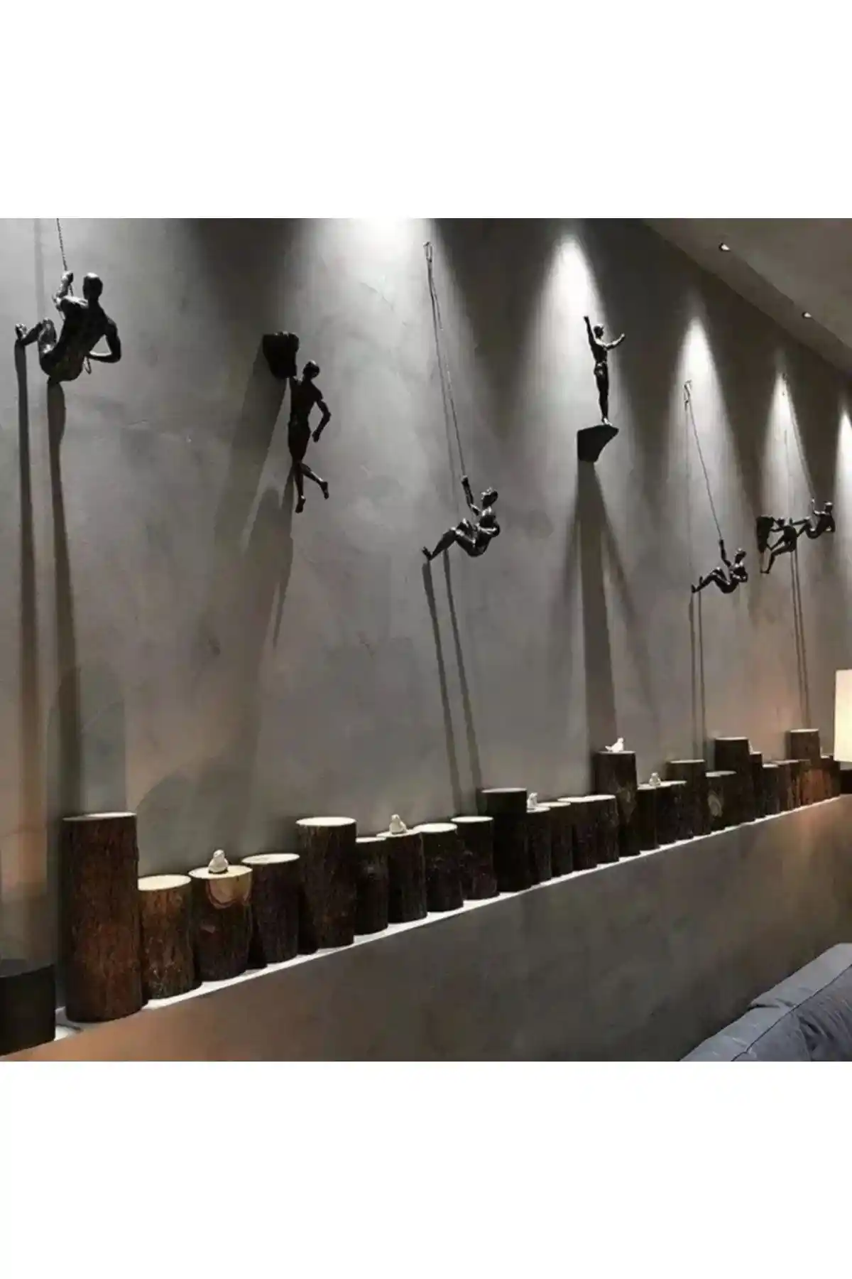 Duvara Tırmanan Dağcı Figürleri 7'li Set Modern Dekorasyon İçin Uygun Bir Seçenektir