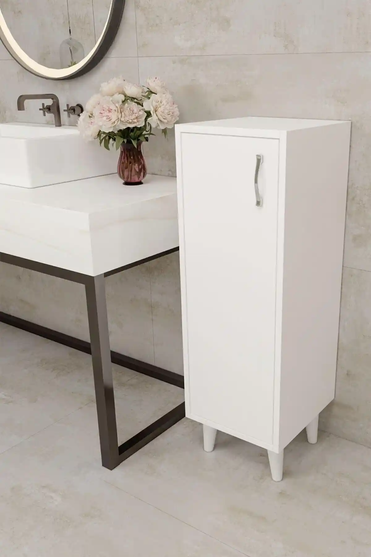 Egecan Tek Kapaklı 3 Raflı Banyo Dolabı: Estetik ve Fonksiyonellik Bir Arada