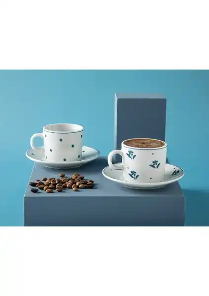 English Home Flower Touch Porselen Kahve Fincan Takımı Şık ve Dayanıklı Tasarım